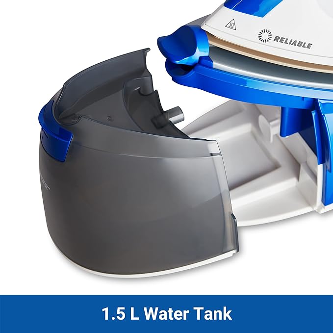 1500W Ironing Station with Ceramic Soleplate, Iron Lock for Easy Carry, 1.5 Ltr Removable Water Tank and Auto Shut-Off, Digital Display, Continuous Home Steam Iron