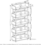 Furinno Turn-N-Tube 5-Tier Toolless Freestanding Multipurposes Display Rack, Walnut