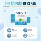 SONO Bergamot & Aloe Moisturizing Hand Sanitizer Wipes - TSA-Approved Travel Size Individual Packs for On-the-Go Hygiene & Cleansing - Alcohol-Free Antibacterial for Hands & Surfaces