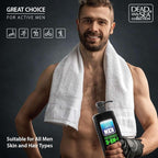 Dead Sea Collection Mens Body Wash 3 in 1 – Peppermint Body Wash for Men – Shower Gel – Shampoo – Shower Soap for Face and Hair – Pack of 2 Bottles (33.8 Fl. Oz. Each)