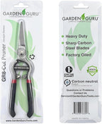 GARDEN GURU Classic Bypass Pruning Shears Clippers – Heavy Duty Forged Steel Garden Pruners – Safety Lock – Non Slip Comfort Grips – Cuts up to 1” Diameter – Professional Bypass Pruners (2 Pack)