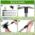 Upgraded Weed Puller Tool with Long Handle, 56" Manual Weeder Remover Tool, 2 in 1 Hand Weed Rake Garden Hoe for Gardening, Heavy Duty Uprooting Weeding Pull for Lawn, Yard, Patio Garden