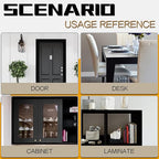 GSCIT Club Black Edge Banding, 1 inch x 100ft Melamine Edge Banding with Hot Melt Adhesive Preglued Cabinet Edge Banding Flexible Black Veneer Edging