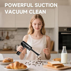 REIKIYA Compressed Air Duster 150000RPM Portable Air Blower for Computer, Keyboard with LED Light, 7800mAh Rechargeable 18000Pa Cordless Portable Vacuum Cleaner for Car Home Office