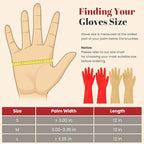 Rubber Cleaning Gloves for Dishwashing - 6 Pairs Kitchen Gloves for Washing Dishes, Reusable Household Gloves for Bathroom, Gardening (Medium, Red & Yellow, 3 Pairs of Each Color)