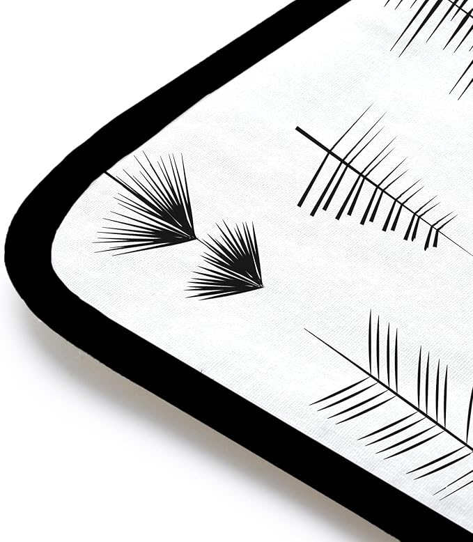 Encasa Homes Ironing Mat/Pad (Small 28"x20") with 3mm Padding & Silicone Iron Rest for Steam Pressing on Tabletop or Bed - Heat Resistant, Portable, Quilting & Travel Blanket - Black Arrow