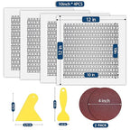 Drywall Repair Kit, Upgraded Size, 4pcs (10 x 10in) Large Hole Patch Kit, Self-Adhesive Fiberglass and Aluminum Sheet Metal Patch