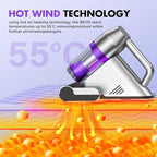 Bed Vacuum Cleaner, Mattress Vacuum Cleaner with UV & Ultrasonic, 16Kpa Suction Handheld Bed Vacuums with High Heating Tech, Effectively Clean Up Bed, Sofas, Pillows, Carpets, 500W(Corded)