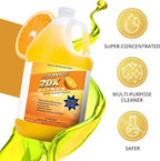 Advanage 20X Cleaner Concentrate Refill 128 oz | All Purpose Multi-Surface Cleaning Concentrate | Replace Every Household Cleaner | Natural and Citrus Scent, Human-Safe Cleaner USA Made
