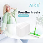 AIR U+ Wet Pads Refill for Swiffer Sweeper Wet Mopping Cloth, Unscented Disposable Floor Cleaning Wipes, 30 Count