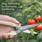 Pruning Shears, Gardening Scissors Garden Shears, Stainless Steel Garden Scissors with Comfortable Grip for Flowers, Herbs & Light Trimming, 1 Pack