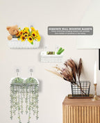 AceList Wall Hanging Basket, Boho Style Hand-Woven Hanging Storage Baskets - Set of 2, Ideal for Boho Room Decor, Kitchen, Garden, and Living Room