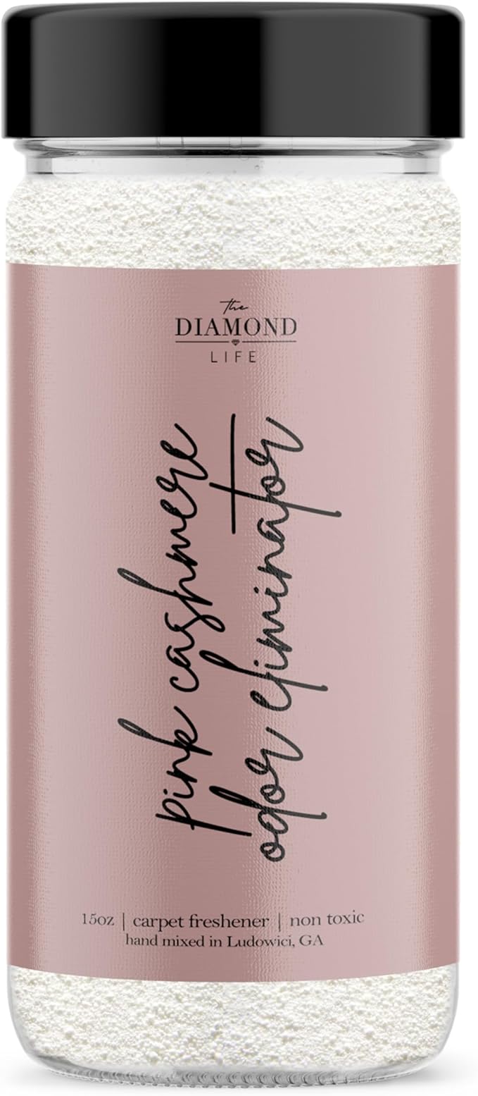 Home "Pink Cashmere" Carpet Deodorizer Powder For Home, Vaccuuming Upholstery, Pet Urine, Dog Bed/Cat Litter Box– Eliminates Odors Naturally, Pet-Friendly- Apple, Spices, & Vanilla