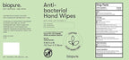 Biopure Antibacterial Hand Wipes Fresh Morning Breeze- Antibacterial Wipes with Aloe and Vitamin E Formula | 5"x7" Wet Wipes Canister | No Parabens, Sulfates or Phthalates, Kills 99% of Germs, 50 ct