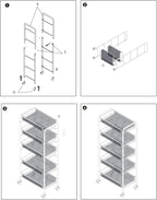 JANE EYRE 5-Tier Rolling Utility Storage Rack Cart on Wheels, Trolley Craft cart, Multi-Purpose Organizer Shelf, Black