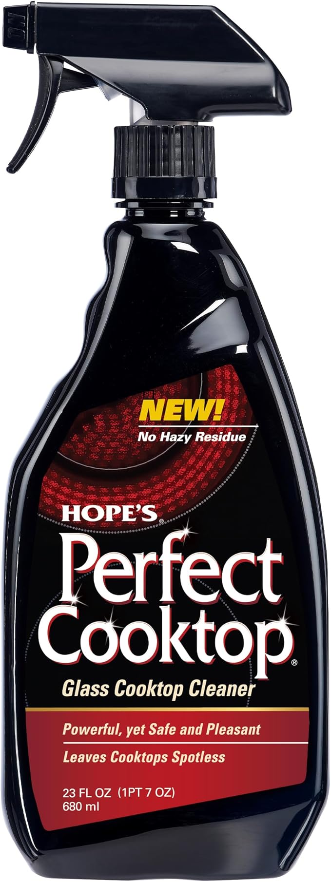 HOPE'S Perfect Cooktop Spray, Glass Ceramic Stovetop Cleaner, No Hazy Residue, Leaves Electric Stove Top Ranges Spotless, Clean Grease and Oil with Ease, Fragrance Free, 23 Fl Oz, Pack of 1