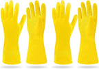 SteadMax 1 Pair Cleaning Gloves, Reusable Natural Rubber Dish Gloves, Latex Non-Slip Gloves for Kitchen, Household