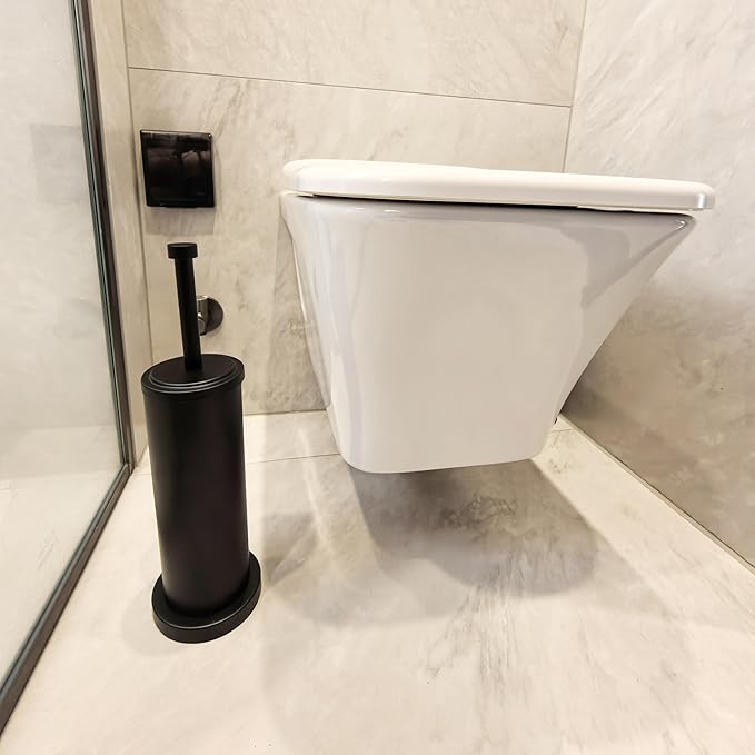 Matte BlackToilet Bowl Brush with Holder, Durable Bathroom Cleaning Tool, Modern Design for Easy Toilet Maintenance, Bathroom Cleaner Brush for Efficient Cleaning and Hygiene