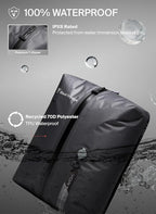 Black Voyage Reusable Vacuum Compression Travel Bag for Carry-On Suitcase and Backpack, Recycled IP67 Waterproof Space Saver Vacpack (2-Pack, 18L - No Pump)