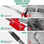 Suchtale Manual Pole Saw, Pruning Saw, Tree Pruner with Steel Blade & Scissors, Tree Trimmer for High Branches,Palms and Shrubs, 14FT Extendable Long Handle Limb Cutter, Yard Garden Branch Trimming