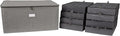 Covermates Keepsakes - Adjustable Zip-Top Storage Box - Configurable FlexGrid Compartments - Heavy Duty Polyester- Reinforced Handles - Stackable Design - Indoor Storage, Grey Heather