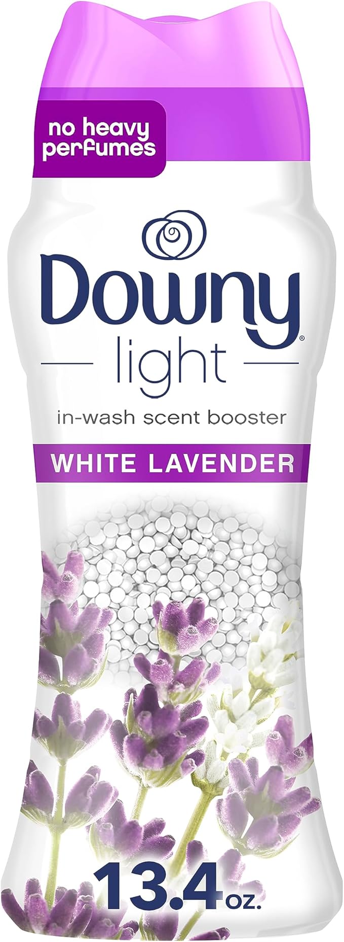 Downy Light Laundry Scent Booster Beads, White Lavender Scent, 13.4 OZ, In-wash fabric beads designed to be gentle with a light boost of scent, No Heavy Perfumes