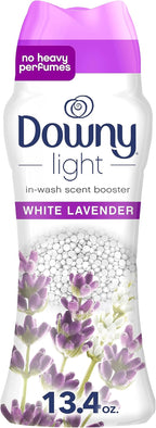 Downy Light Laundry Scent Booster Beads, White Lavender Scent, 13.4 OZ, In-wash fabric beads designed to be gentle with a light boost of scent, No Heavy Perfumes