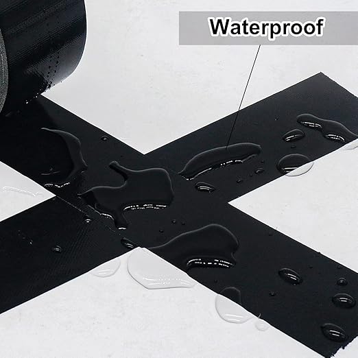 Black Duct Tape 3 Inch Wide, Industrial Grade 3 inches x 55 Yards (164 ft), 9 Mil Heavy-Duty, Waterproof, Strong, Flexible, No Residue, for Crafts & Home Improvement