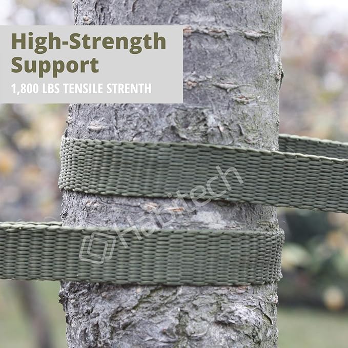 250' Tree Tie Strap Staking and Guying Material - Made in USA - 1,800 Lbs Strength, Olive Green