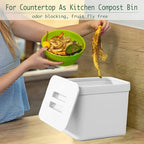 LALASTAR Trash Can with Lid, Wall-Mounted Under Sink Small Garbage Can for Kitchen, Bathroom, Hanging Plastic Trash Can, 1.8 Gallon, White