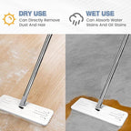 Flat Mop Head Replacement Pads Compatible with Joy-MOOP Mop and Bucket Set, Reusable Washable Squeeze Microfiber Mop Refills for Oshang Bosheng Mop - 13" X 4.9", Grey/Stripe