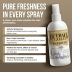 Outback Gold - Linen Spray & Fabric Freshener Spray, Natural Bed Spray for Wool & Linen, Lavender & Vanilla Scent, Essential Oils, Eco-Friendly Deodorizer for Home Fabrics, 8 Fl Oz