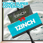 12-Inch All-Purpose Shower Squeegee for Shower Doors, Tile Shower Walls, Bathroom, Window, Glass and Car Windshield, Mirrors and Kitchen-Stainless Steel, Black