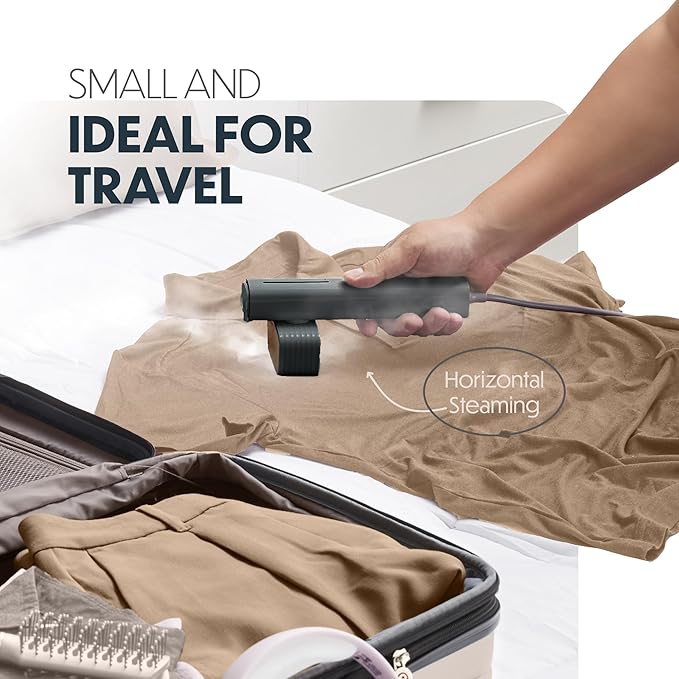Portable Steamer for Clothes, Professional Handheld Garment Steamer 15s Fast Heat-up, 70ml Water Tank, 900W Mini Steam Iron for Home and Travel