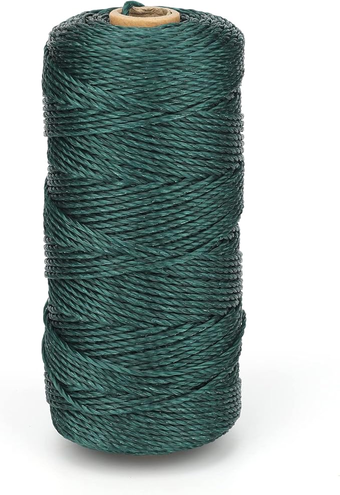 jijAcraft 426 Feet Green Nylon Twine, #36 Mason Nylon String Line, 100% Nylon Brick Line String, Durable Twisted Construction String Building Line for Masonry, Climbing Plants, Gardening, Crafting
