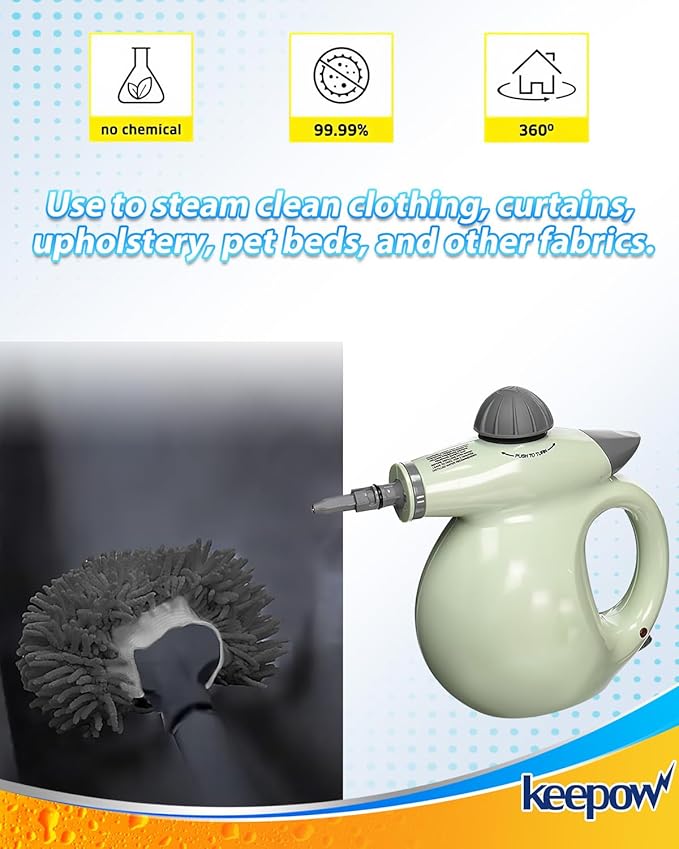 6 Pack Microfiber Cloth for Handheld Steam Shot Steam Cleaner Accessories Reusable Washable Steam Mop Pads Compatible with Bissell Steam Shot, Fit for Wagner, Fit for McCulloch Steamer Attachments