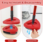 Scrub Brush for O-Cedar, Scrubber Mop Head Compatible with Ocedar Spin Mop Easy Wring 1 Tank,Upgraded Full Bristle of Cedar Scrubber Attachment,Floor Scrubber Brush,Wall Tile Bathroom Scrubber,2 Pack