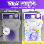 54 Pack Toilet Bowl Cleaners, 36PCS Upgraded Triple Effect Toilet Bowl Tablets with 18PCS Toilet Tank Cleaners Tablets with Bleach, Toilet Cleaners for Deodorizing&Stain Removal(54 Pack)