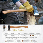 1844 Helko Werk Germany Axe Collection - 3 Traditional Splitting Axes Set - Saxon, Spaltaxt, Mini Spalter