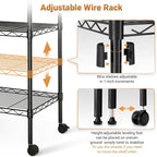 HealSmart Heavy Duty 5-Shelf Storage Shelving Unit, 1250lbs Loading Capacity, 29.92" D x 13.98" W x 62.99" H Adjustable Steel Organizer Wire Rack, Black