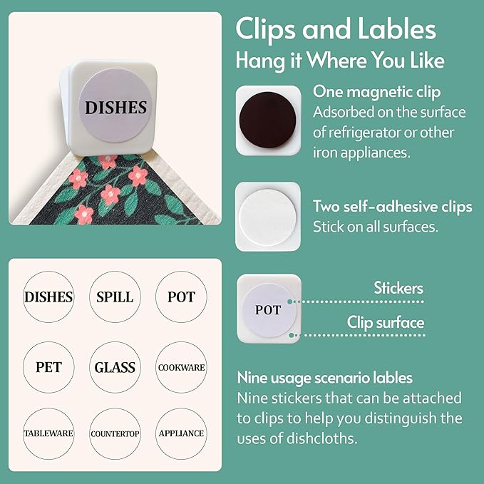 Reusable Paper Towels, Swedish Dishcloths for Kitchen 8-Pack, Non-Scratch Swedish Dish Towels, Super Absorbent Cellulose Dish Cloths, Eco Friendly Gifts