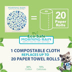 MorningRain Swedish Cloths for Kitchen, 7 Pack Watercolor Dish Towels, Washable Paper Towels, Non-Scratch Cellulose Sponge Cloths, No Odor, Biodegradable, Reusable Dishcloths