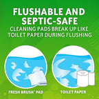 Scrubbing Bubbles Flushable Toilet Bowl Wand Cleaner Refills, Fresh Brush Cleaner Toilet Refill Pads, Removes Limescale & Odors, Citrus Scent, 20 Count (Pack of 2)