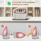 Newbealer Smart Steam Iron for Clothes - 1200W Professional-Grade Turbocharged 3 Steam & 3 Dry Heat Modes, 45s Heat-Up, 6oz Tank, Auto-Off, Nonstick Ceramic Soleplate for Home, RV & Hotel (Gold)