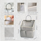 Wall Hanging Storage Bag,Wall Hanging Organizer bags with Pockets, Wall organizer Storage for Dormitory Bathroom Bedroom Kitchen (Grey1)