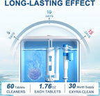Automatic Toilet Bowl Cleaner Tablets Blue Gel Toilet Tank Cleaners, Septic-Safe Hard Water Ring Stain Remover, Prevent Stain Build Up Bathroom Cleaning & Deodorizer - 60 Tabs