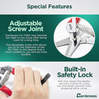 Gardeness Pruning Shear Straight Pruning Snip 2PCS Stainless Steel Florist Scissors, Multi-Tasking Precision Hand Pruner Herb Snips Flower Clippers Bonsai Trimmers Ergonomic Handle Garden shear
