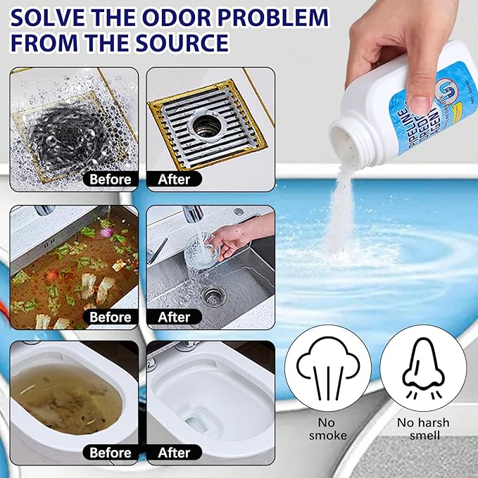 Pipeline Dredging Agent,Powerful Pipe Dredging Agent,Fast Foaming For Kitchen Toilet Pipeline Quick Cleaners,Unclog Toilet Clog And Kitchen Sink Pipe Unblocker Powder