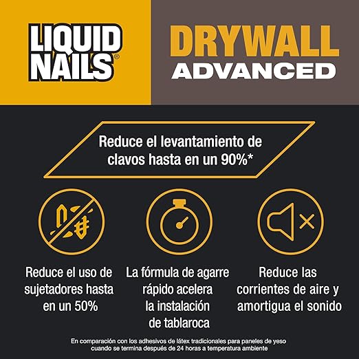 Liquid Nails Drywall Advanced 28 oz. Off-White Latex-Based Interior Drywall Adhesive, 12 Pack