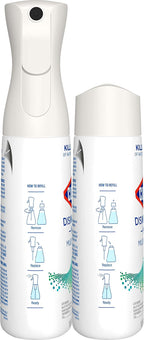 Clorox Disinfecting Mist, Eucalyptus Peppermint, Household Essentials, 1 Spray and 1 Refill, 16 oz Each